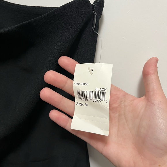 NWT Dress The Population Tiffany One-Shoulder Midi Dress Black Size Medium - Picture 4 of 16